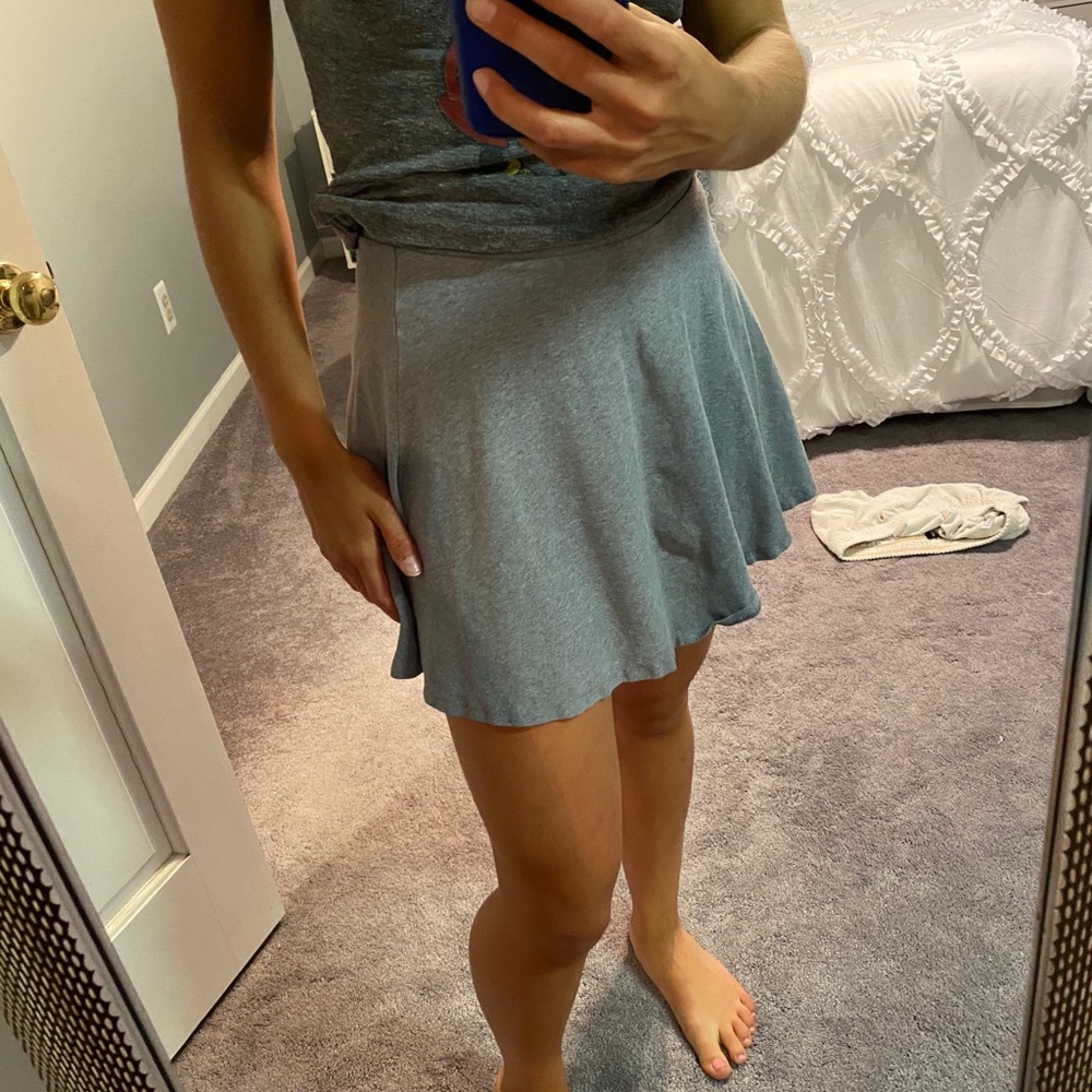 grey skater sweat skirt